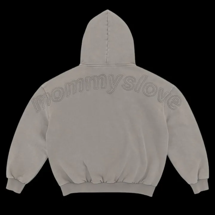 Hoodie taupe de Mommyslove, espalda